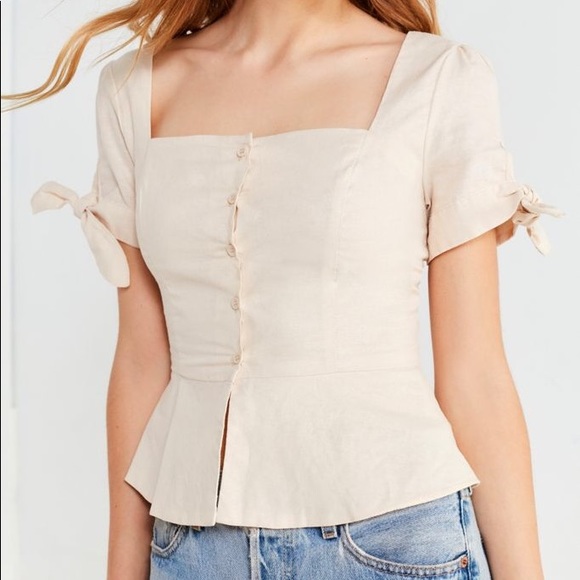 Urban Outfitters Tops - Urban outfitters linen button top